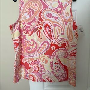 Talbots Multicolor Paisley Blouse New with tags